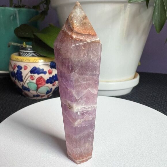 Amethyst Crazy Lace Crystal Wand (#5) - Picture 6 of 13